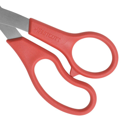 Westcott 8’’ Bent All Purpose Value Scissors Red (10703)