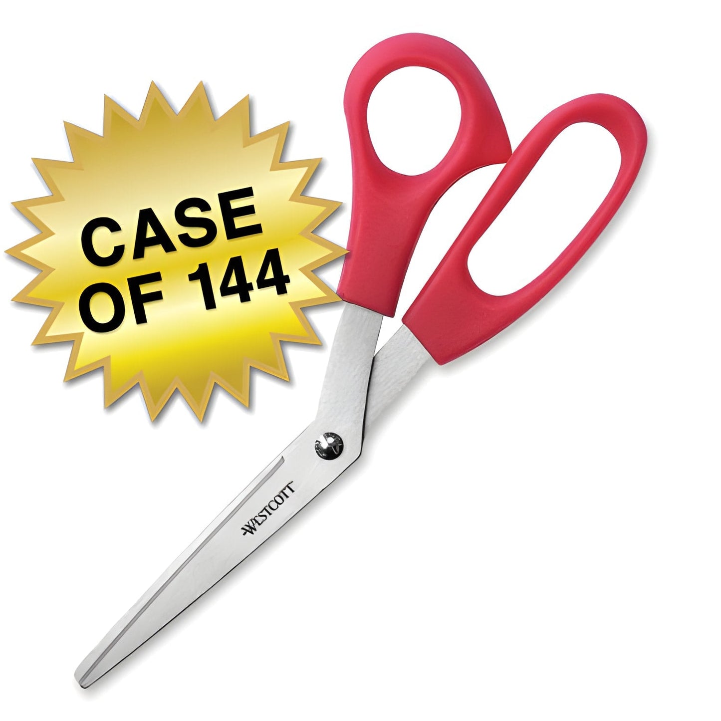 Westcott 8’’ Bent All Purpose Value Scissors Red (10703) - 144