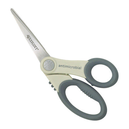 Westcott 8’’ Bent Antimicrobial Scissors (2 each of color Purple Blue Gray (14743) - World’s Favorite