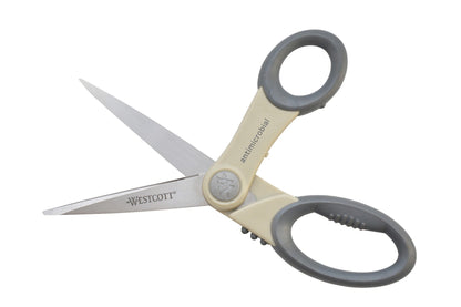Westcott 8’’ Bent Soft Handle Antimicrobial Scissors Assorted Colors (14743) - World’s Favorite