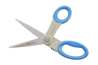 Westcott 8’’ Bent Soft Handle Antimicrobial Scissors Assorted Colors (14743) - World’s Favorite