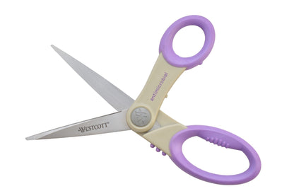 Westcott 8’’ Bent Soft Handle Antimicrobial Scissors Assorted Colors (14743) - World’s Favorite