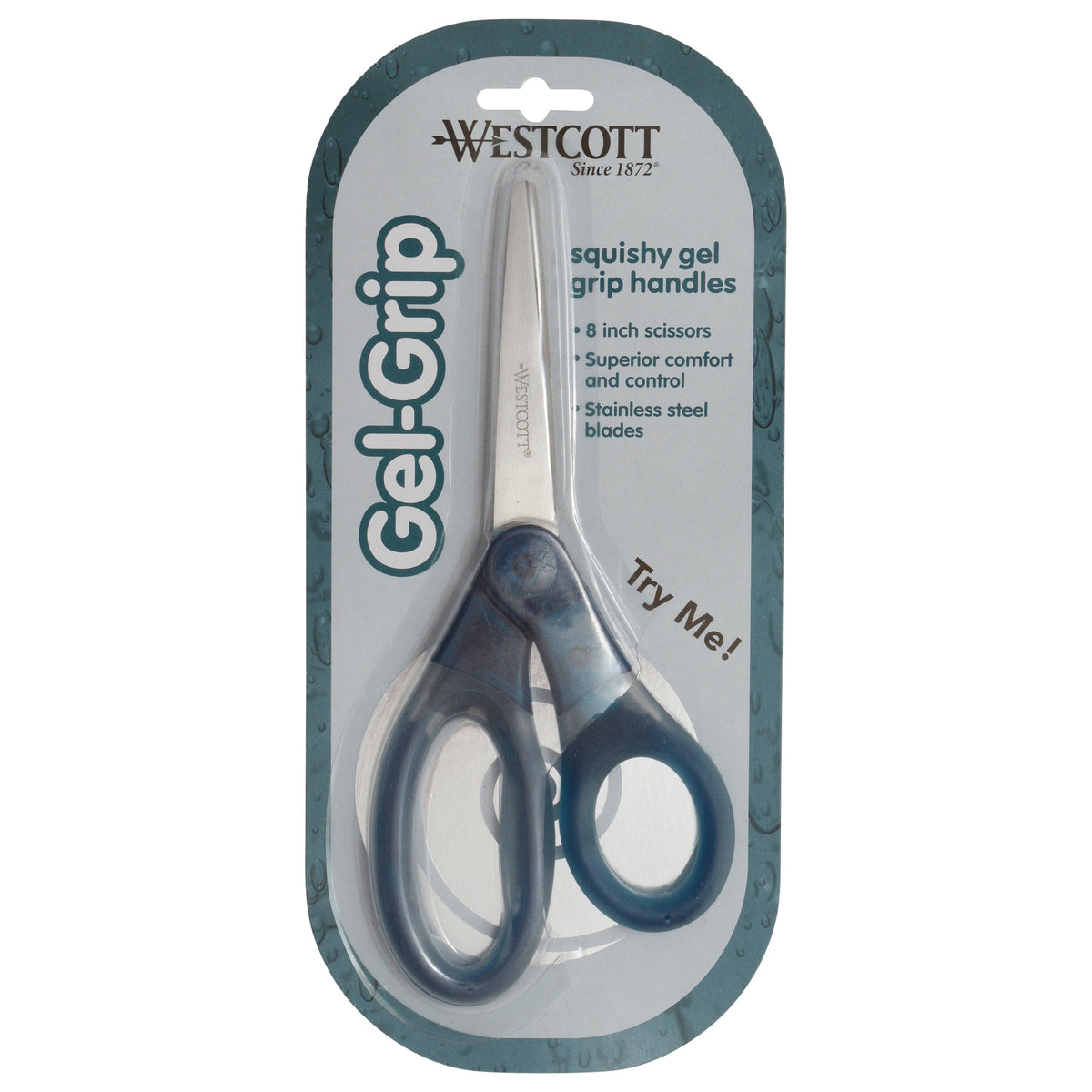 Westcott 8’’ Gel-Grip Multipurpose Scissors for Office and Home Blue (17746) - World’s Favorite