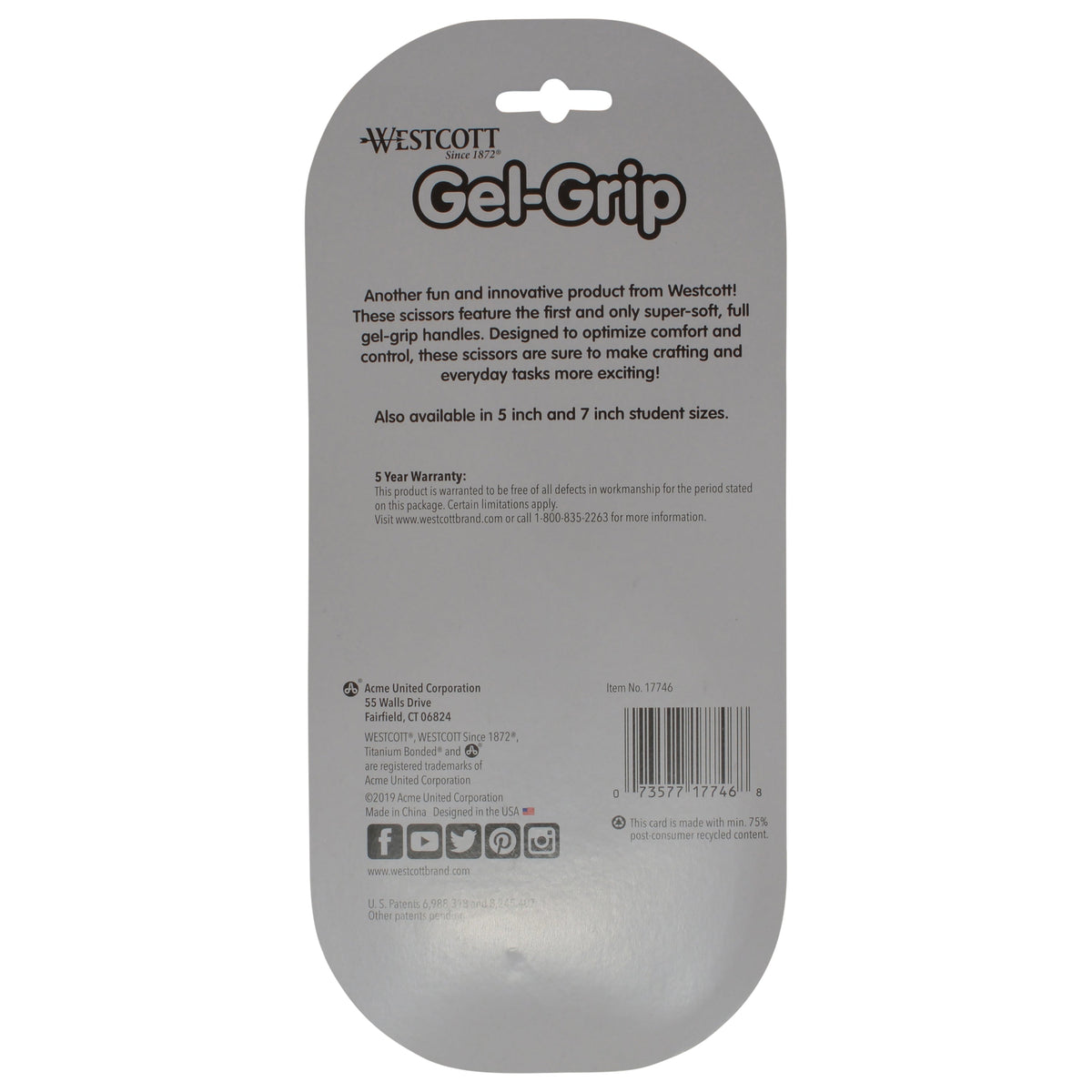 Westcott 8’’ Gel-Grip Multipurpose Scissors for Office and Home Blue (17746) - World’s Favorite
