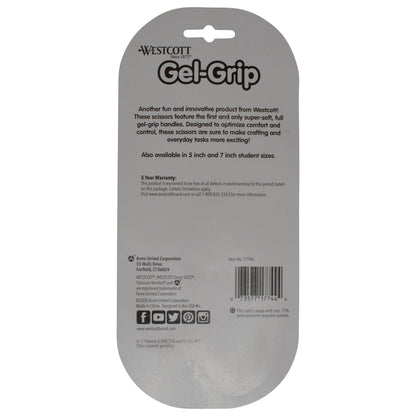 Westcott 8’’ Gel-Grip Multipurpose Scissors for Office and Home Gray (17744) - World’s Favorite
