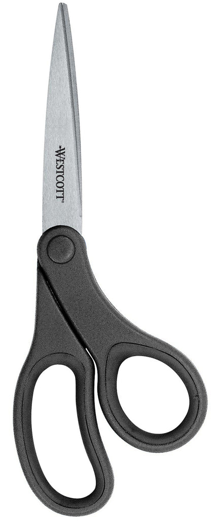 Westcott 8-Inch KleenEarth Basic Bent Scissors, Black (15584