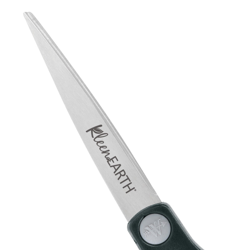 Westcott 8-Inch KleenEarth Soft Handle Straight Scissors, Black
