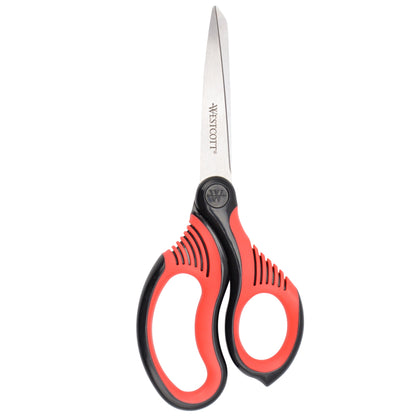 Westcott 8-Inch Titanium-Bonded Premium Handle Scissors for Office and Home Black/Red (00960-Parent) - World’s Favorite