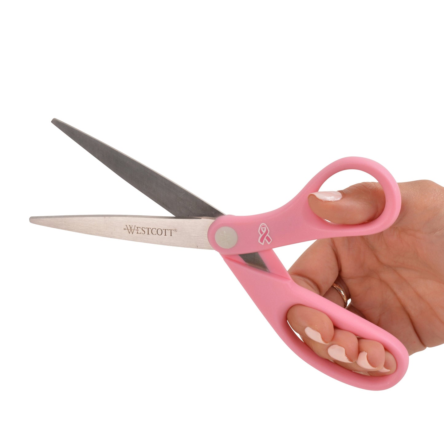 Westcott 8’’ Pink Ribbon Stainless Steel Scissors (15387)