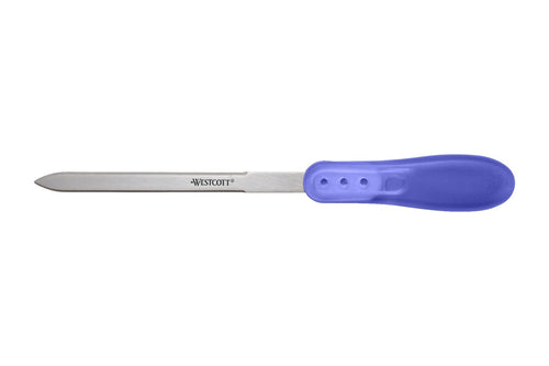 Westcott 8’’ SmoothGrip Stainless Steel Letter Opener with Cushion Grip Handle Assorted Colors (13934) - World’s