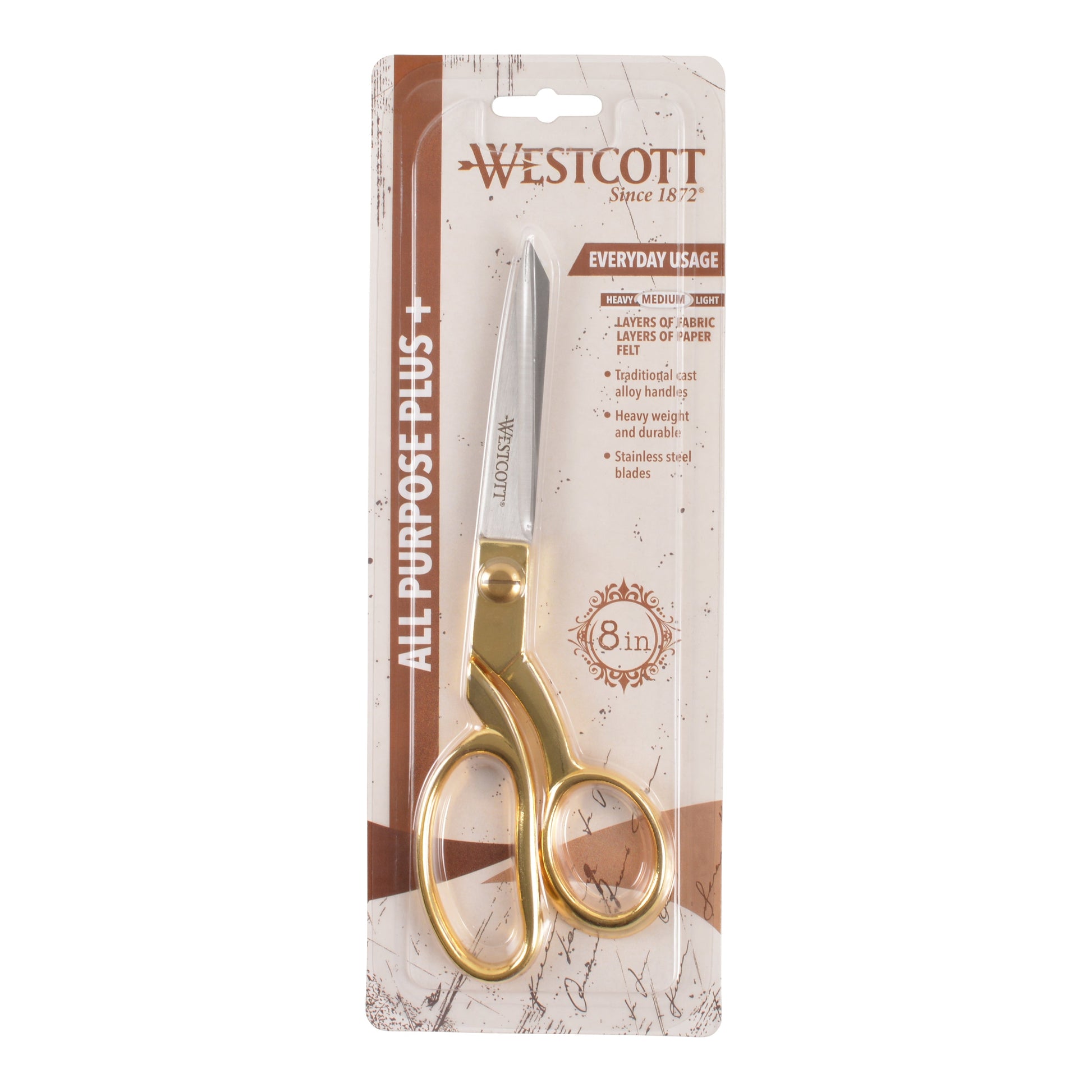 Westcott 8" Steel Gold Scissors (17360)