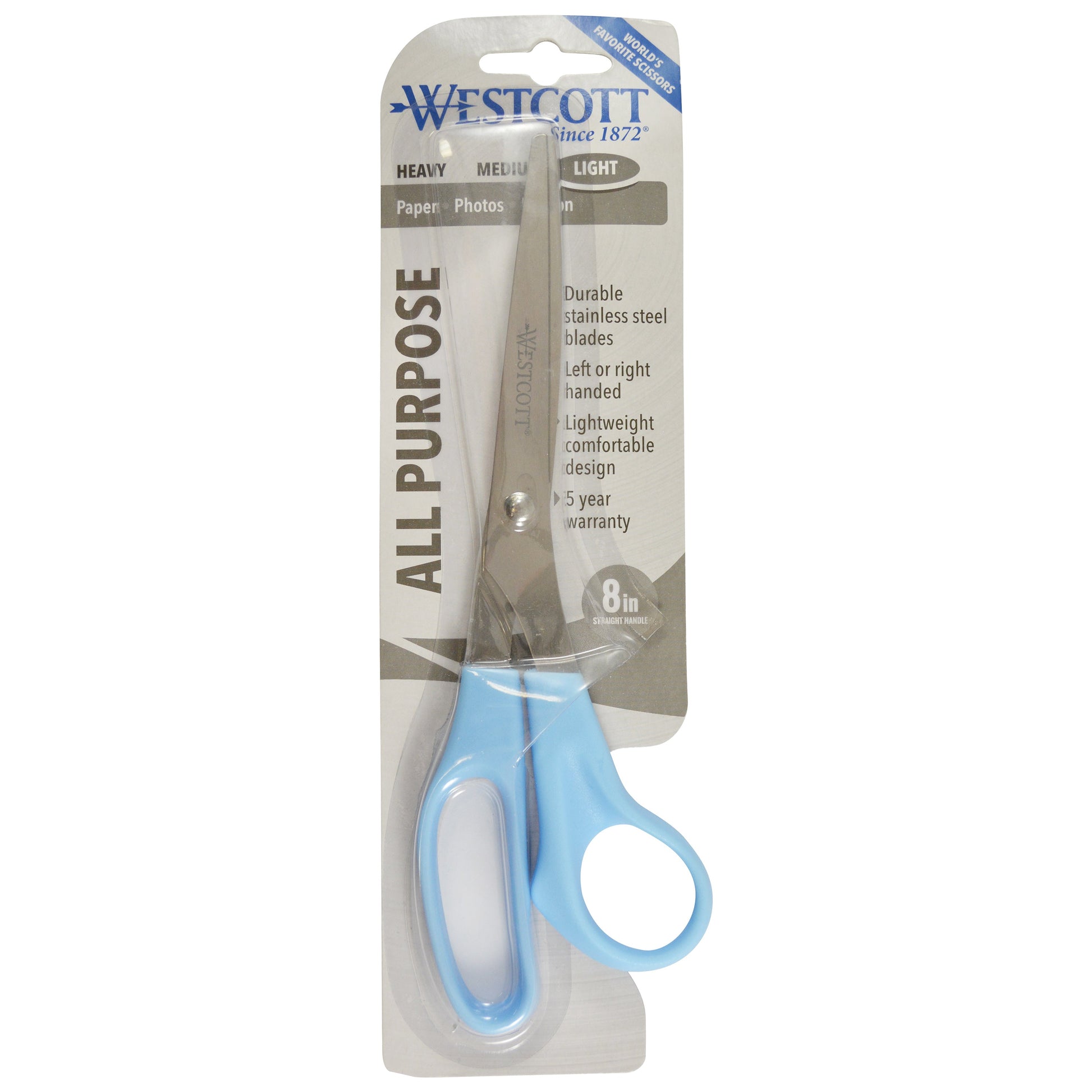 Westcott 8’’ Straight All Purpose Value Scissors Blue (13151)