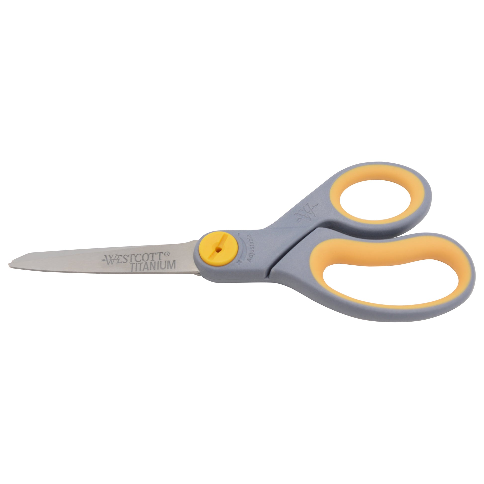 Westcott 8’’ Straight Soft Handle Titanium Bonded Glide Scissors Grey/Yellow 2 Pack (13901) - World’s Favorite