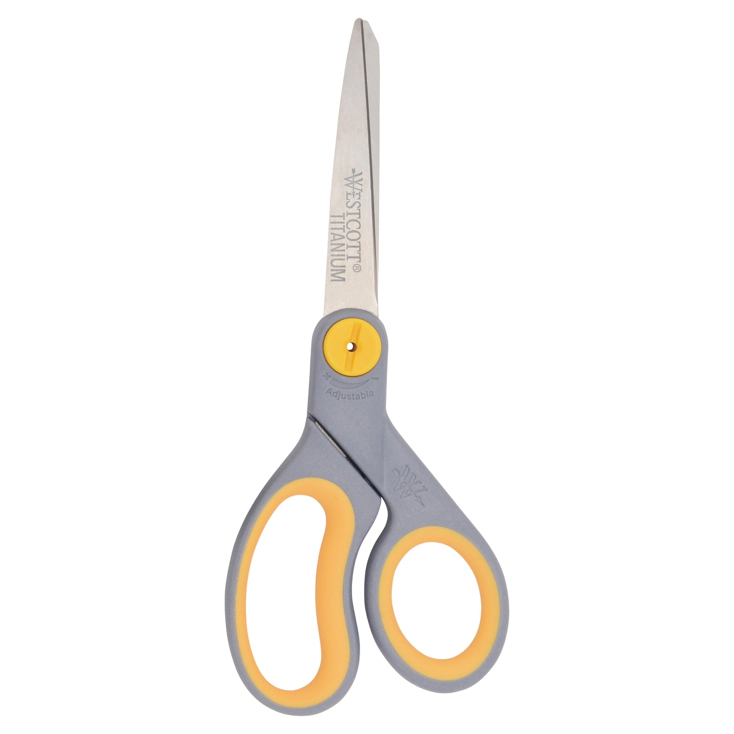 Westcott 8’’ Straight Soft Handle Titanium Bonded Glide Scissors Grey/Yellow (13529) - World’s Favorite