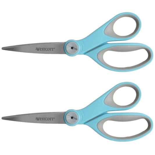 Westcott 8’’ Straight Stainless Steel Glide Scissors 2 Pk (17906) - World’s Favorite
