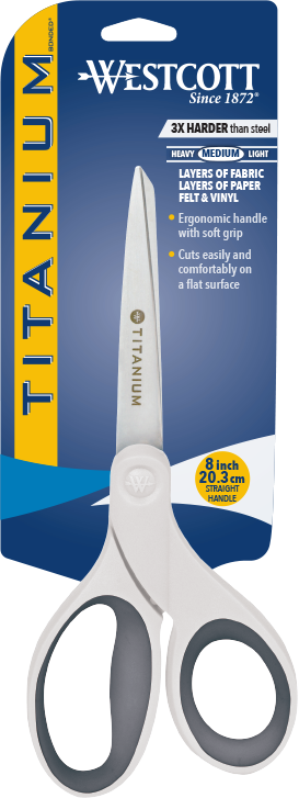 Westcott 8’’ Titanium Bonded Straight Shears - White (15136)