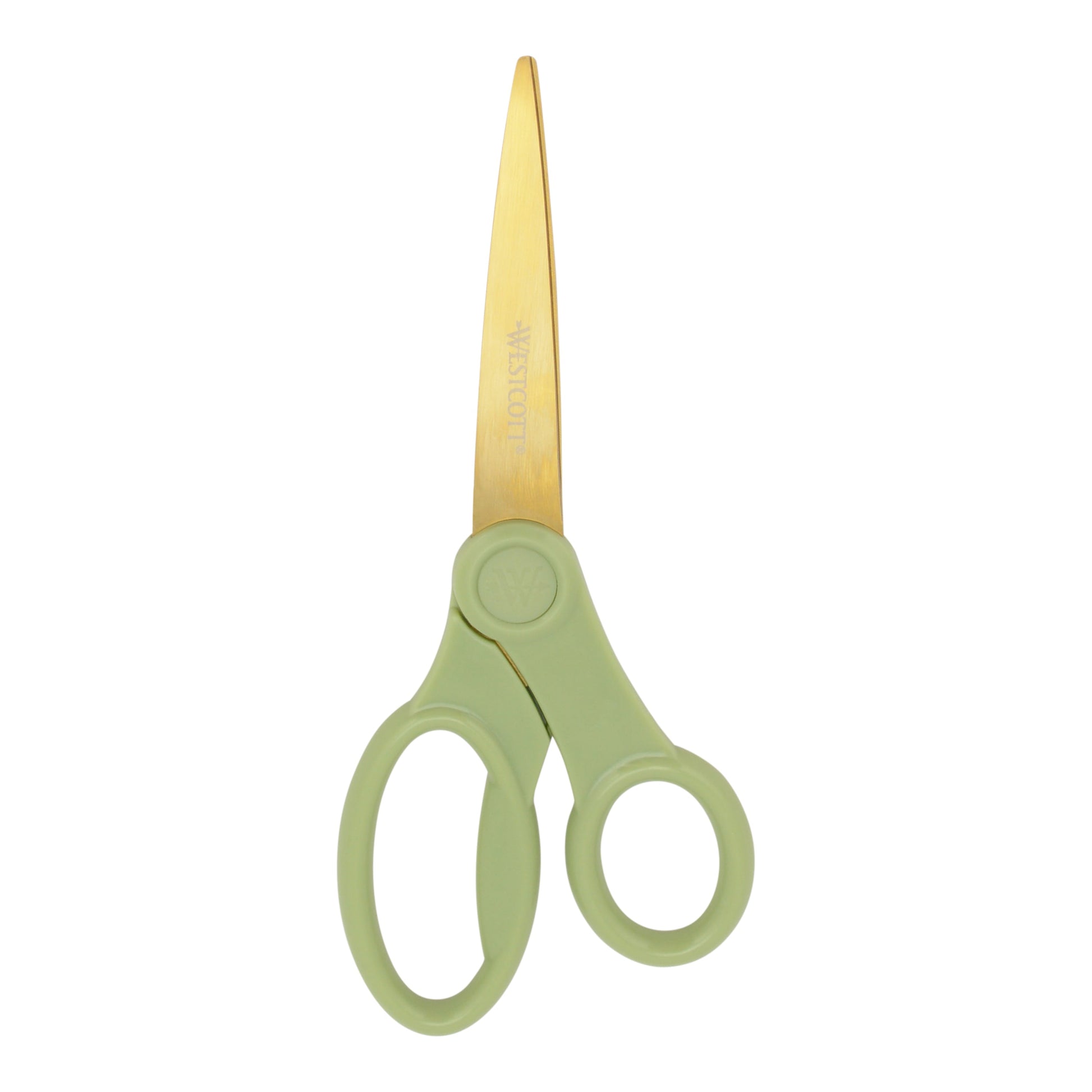 Westcott 8’’ Titanium Fashion Scissors with Gold Blades and Sage Green Handle (01006-Parent) - World’s Favorite