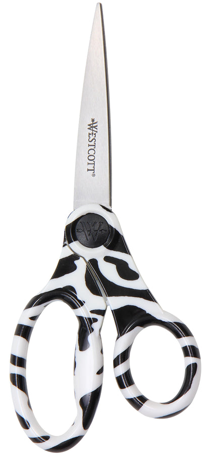 Westcott 8’’ Trendsetter Straight Scissors Zebra