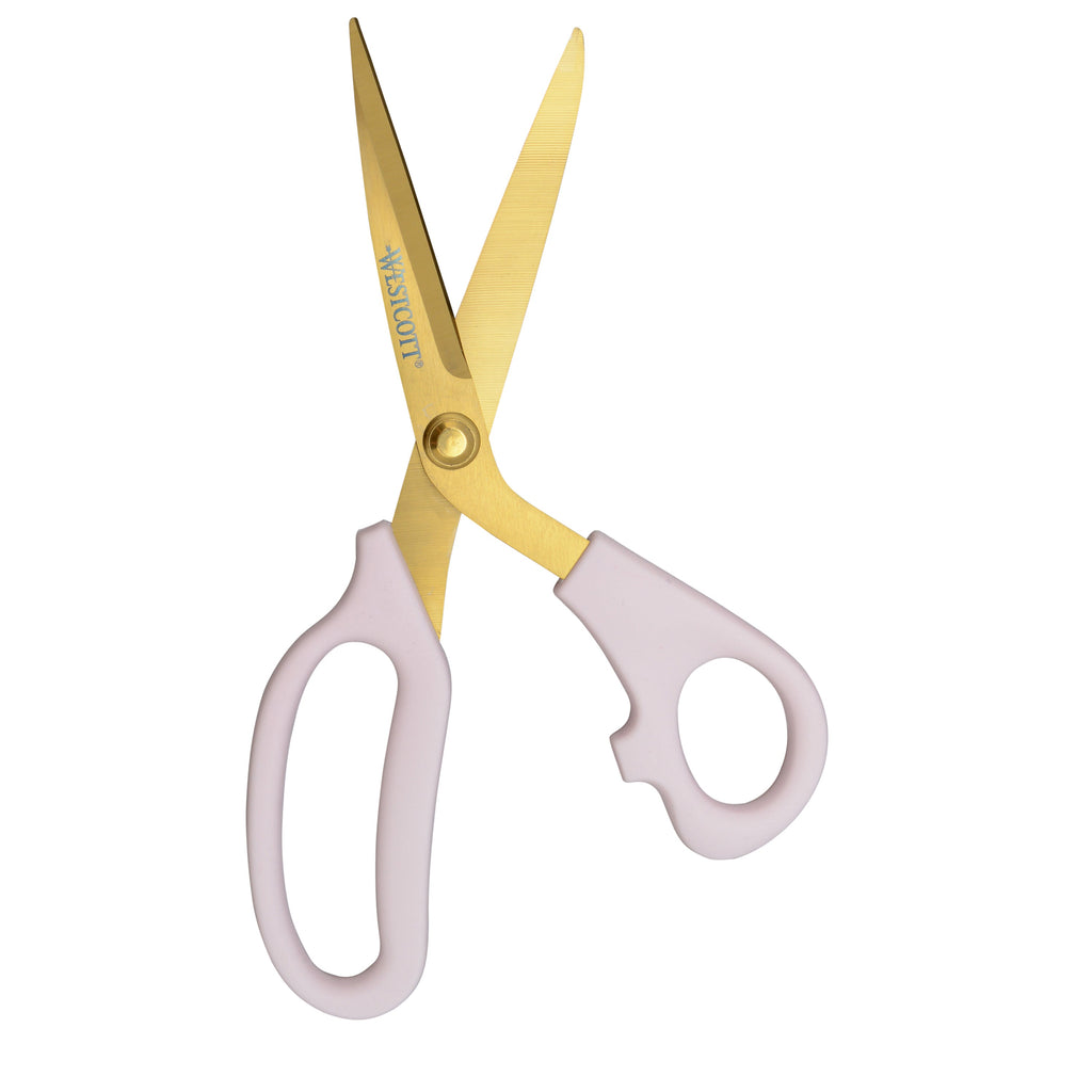 Westcott 8in All Purpose Kitchen Shears, Pink with Gold Blades