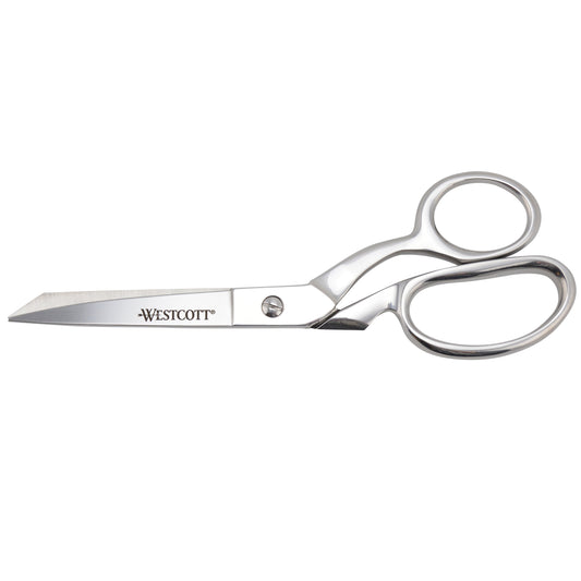 Westcott 8in Bent Forged Paper and Fabric Scissors Heavy Duty Knife-Edge for Sewing Crafts Art Office (00761-PARENT)