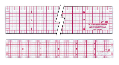 Westcott 8ths Graph Ruler 1 x 6’’ Transparent (W-10)