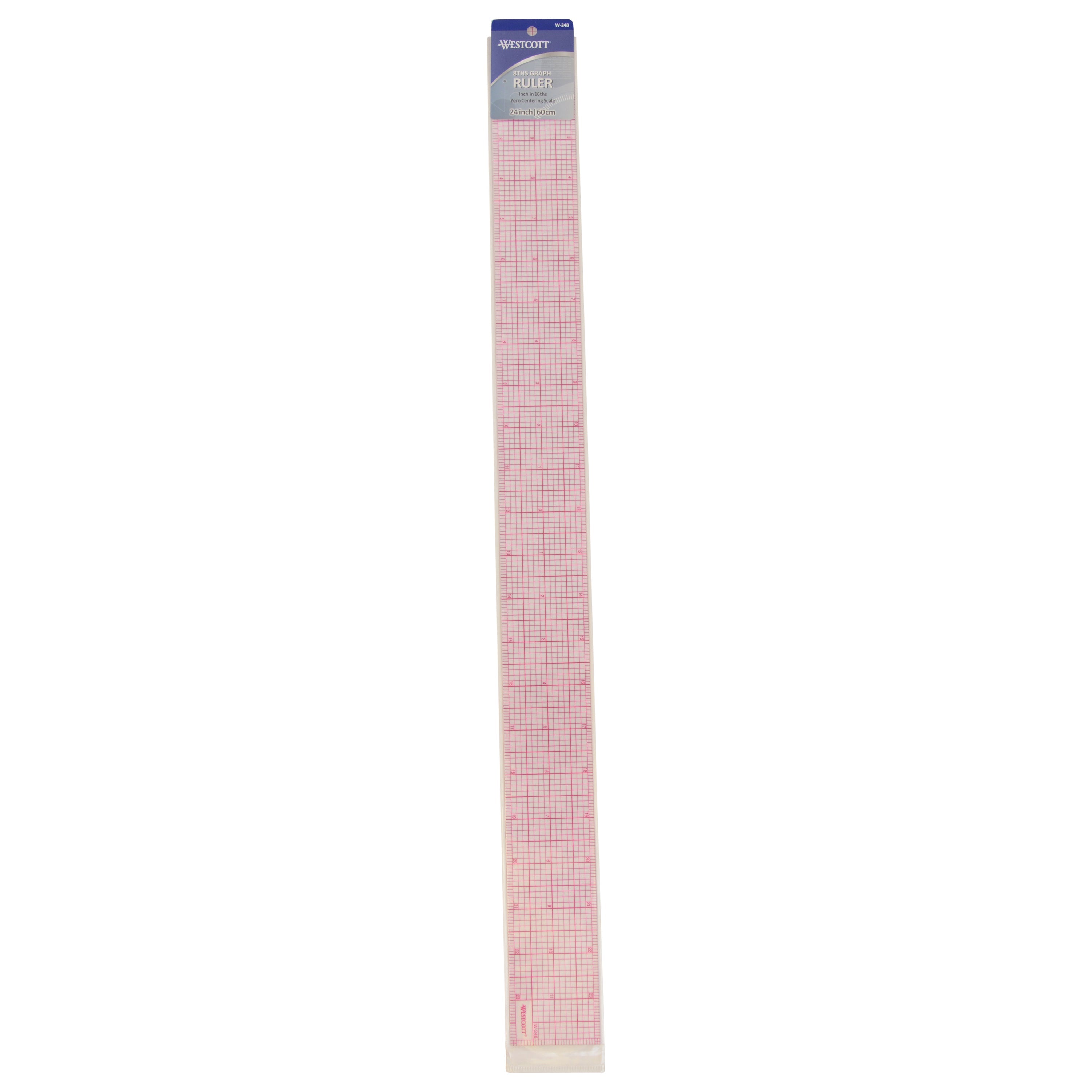 Westcott 8ths Graph Ruler, 2 x 24