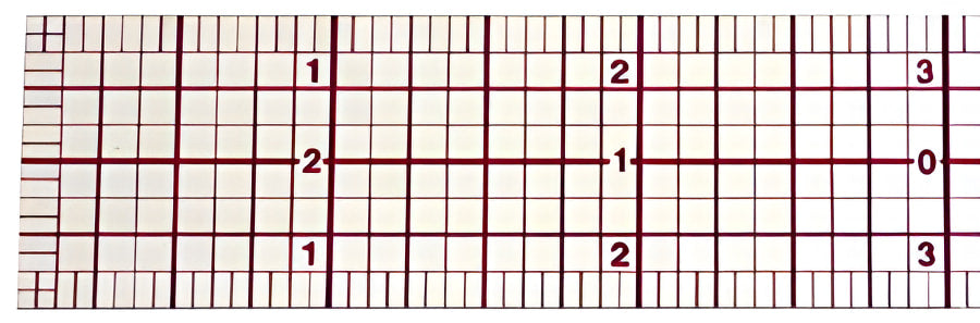 Westcott 8ths Graph Ruler 2 x 24’’ Transparent (W-248)