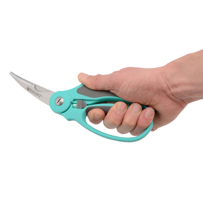 Westcott 9’’ Titanium Bonded Soft Handle Spring Assist Kitchen Shears Teal (00828) - World’s Favorite Scissors