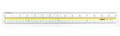 Westcott Acrylic Data Highlight Reading Ruler With Tinted Guide 15’’ Clear (10580)