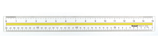 Westcott Acrylic Data Highlight Reading Ruler With Tinted Guide 15’’ Clear (10580)