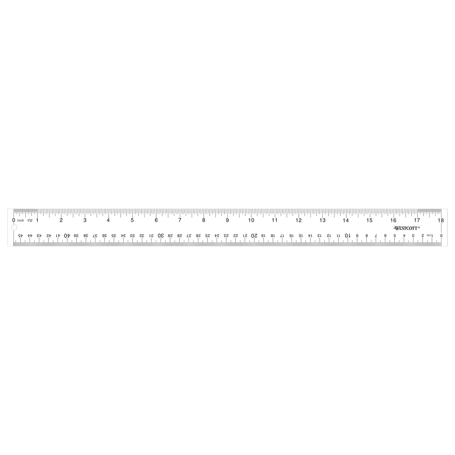 Westcott Acrylic Ruler 18’’ Clear (10564)