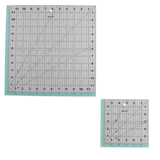 Westcott Acrylic Ruler Pack Metric/Imperial Clear 2-Pack (14800-PARENT)