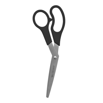 Westcott All Purpose Value Scissors 8’ Bent Pack of 3 Black (13402)