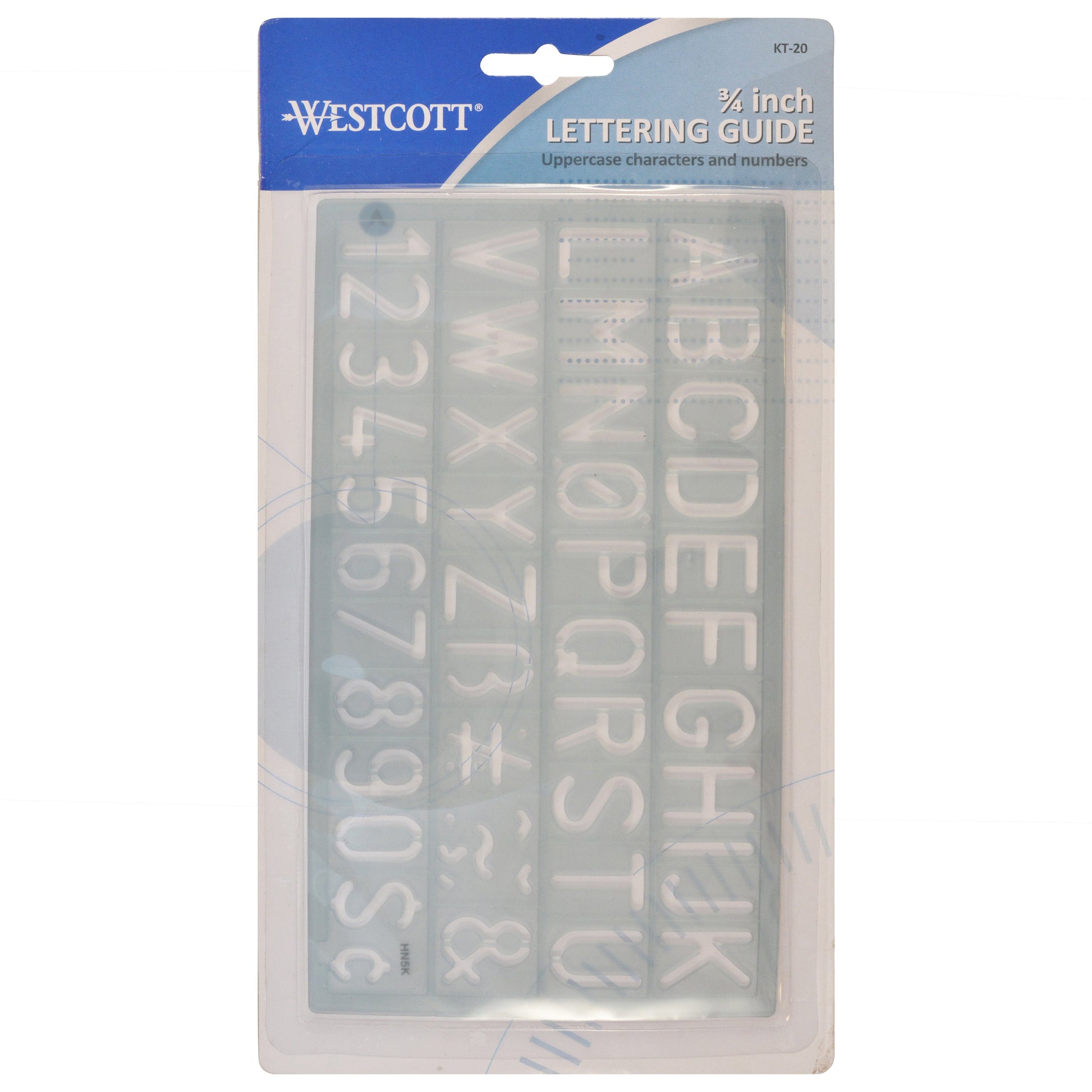 Westcott Alphabet and Number Lettering Guide 3/4’’ /18mm (KT-20)