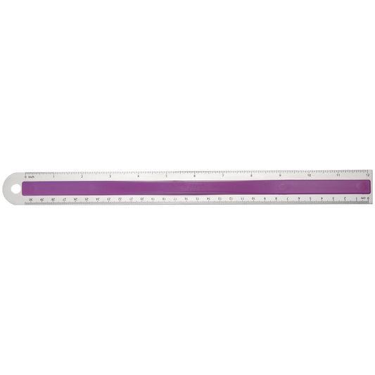 Westcott Aluminum Ruler with Finger Grip 12’’ Color Varies (15531)