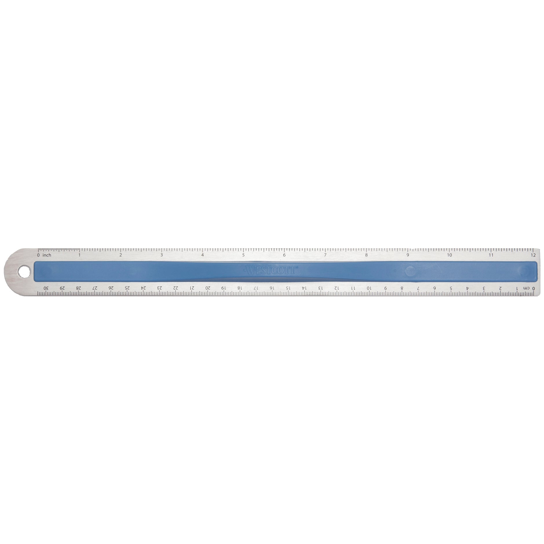 Westcott Aluminum Ruler with Finger Grip, 12