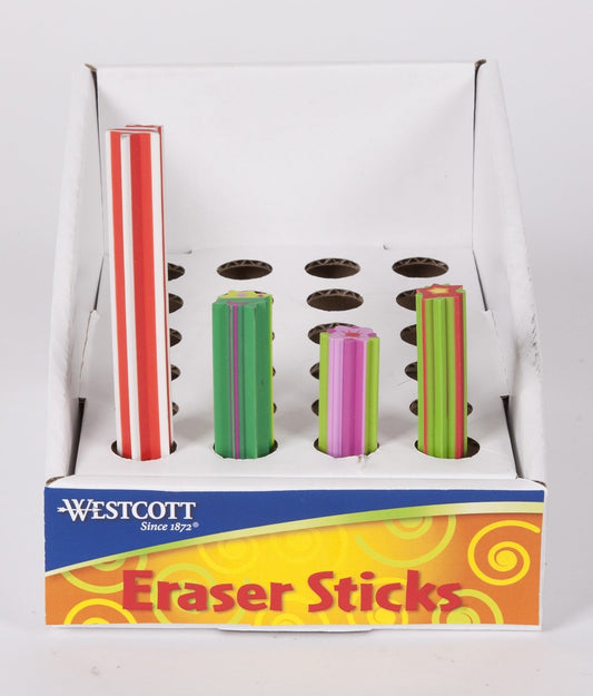 Westcott Assorted Eraser Sticks 24 pieces