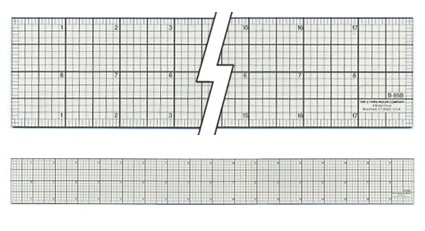 Westcott Beveled Graph Ruler 2 x 18’’ Transparent (B-85B)