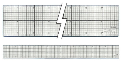 Westcott Beveled Graph Ruler 2 x 18’’ Transparent (B-85B)