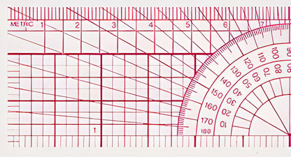 Westcott Beveled Protractor Ruler, 12