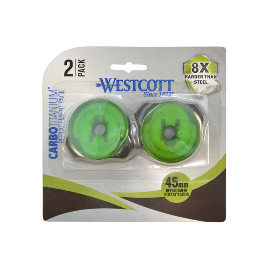 Westcott CarboTitanium Bonded 45mm Rotary Replacement Blade 2-Pack (16695)