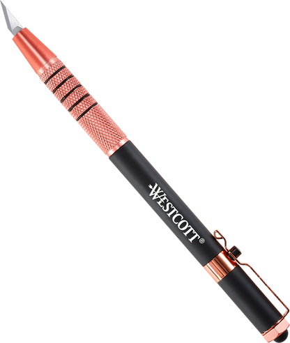 Westcott CarboTitanium Bonded Pen Style Hobby Knife Rose Gold (17313)