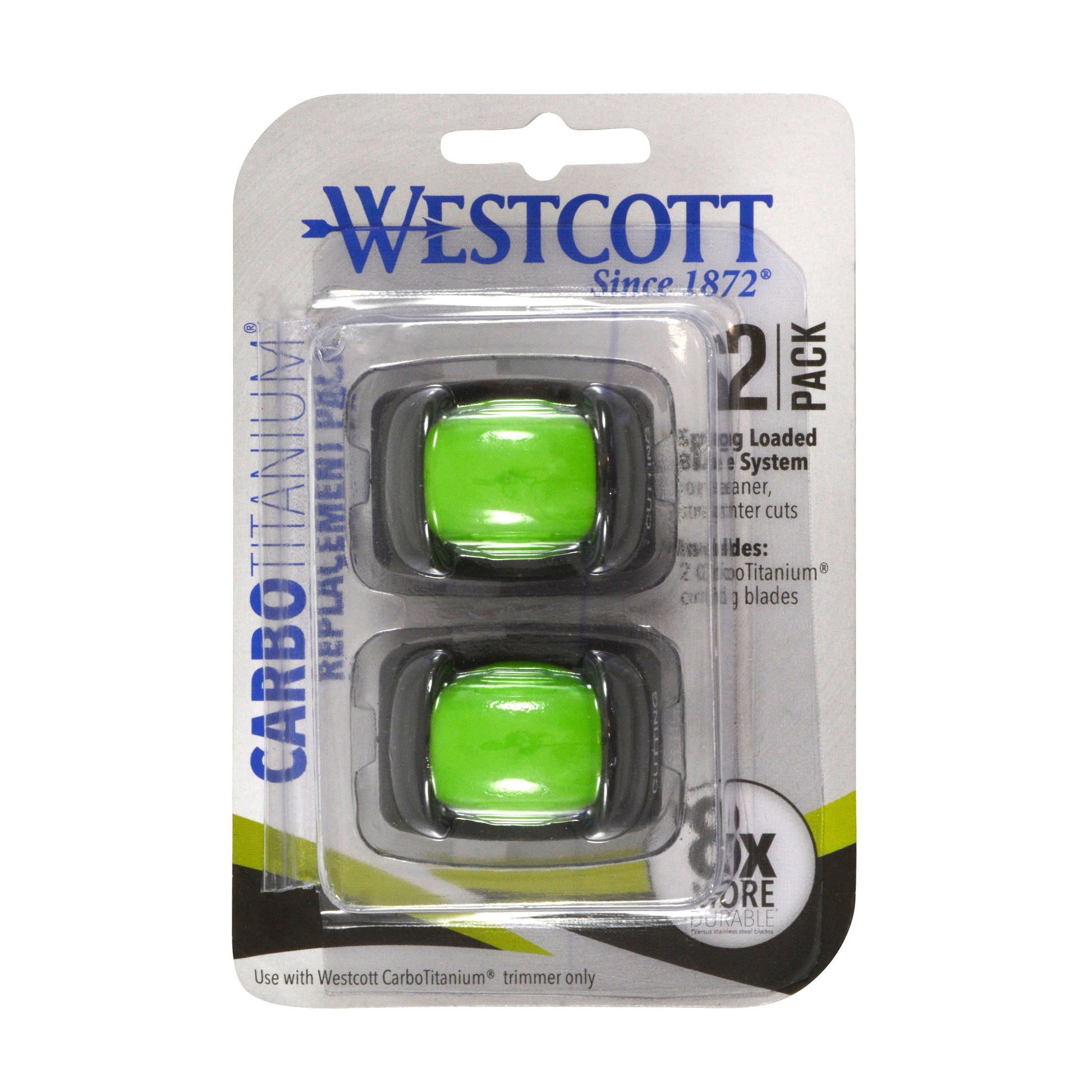 Westcott CarboTitanium Bonded Replacement Blades 2 Pack (16854)