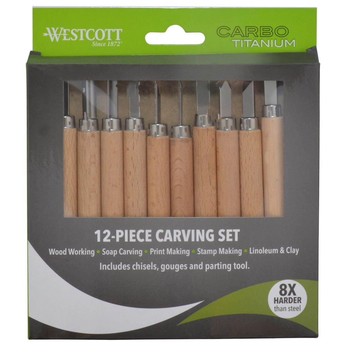 Westcott CarboTitanium Carving Tools Set 12-Piece Set (17979-Parent)