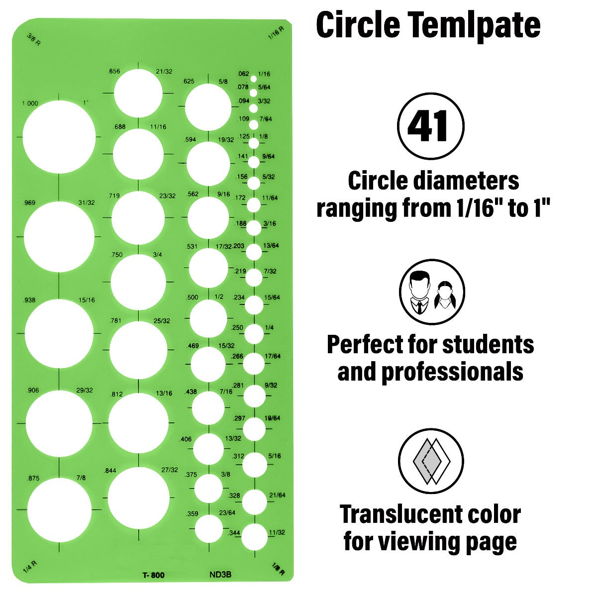 Westcott Circle Template Small (T-800)