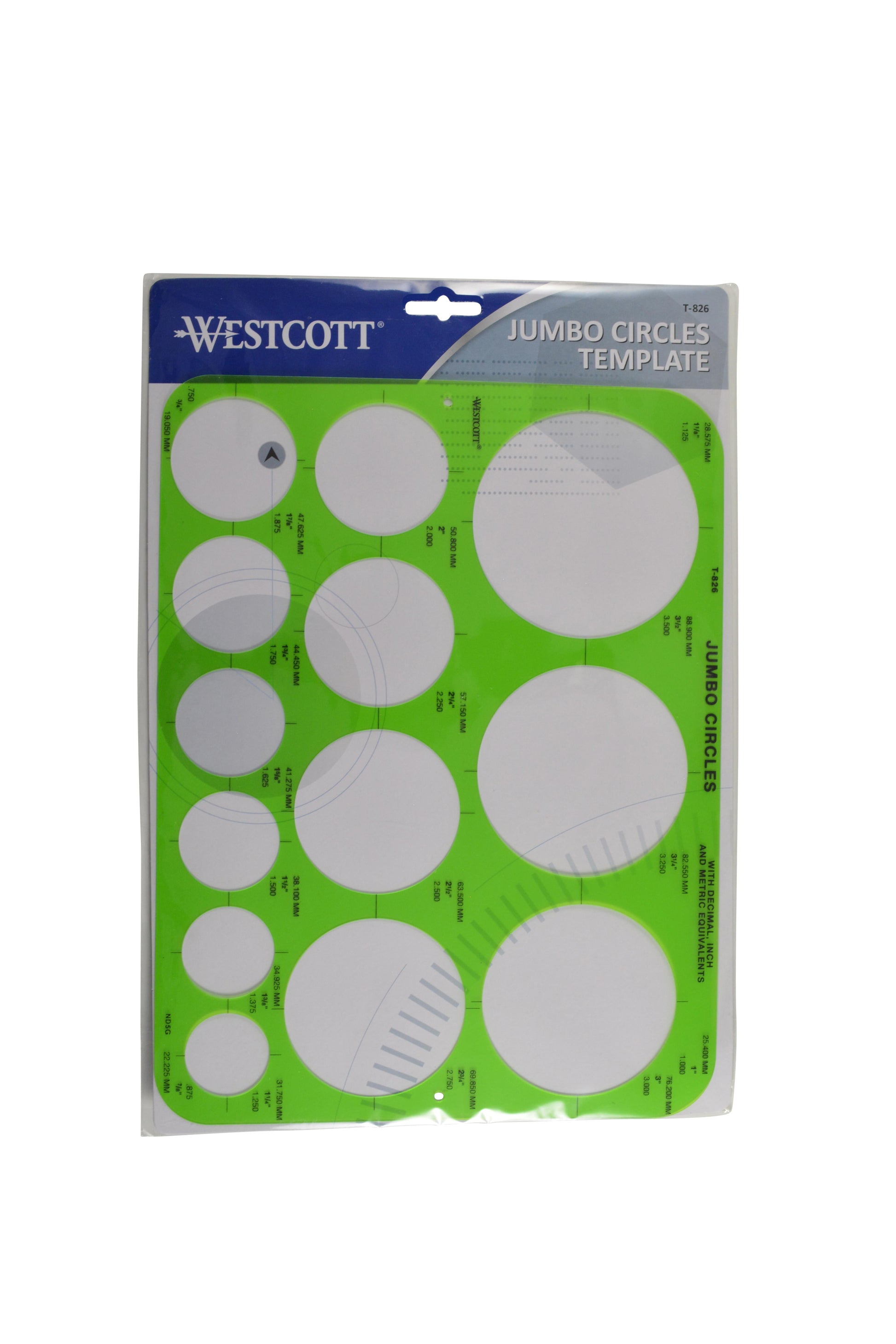 Westcott Circles Template Jumbo (T-826)