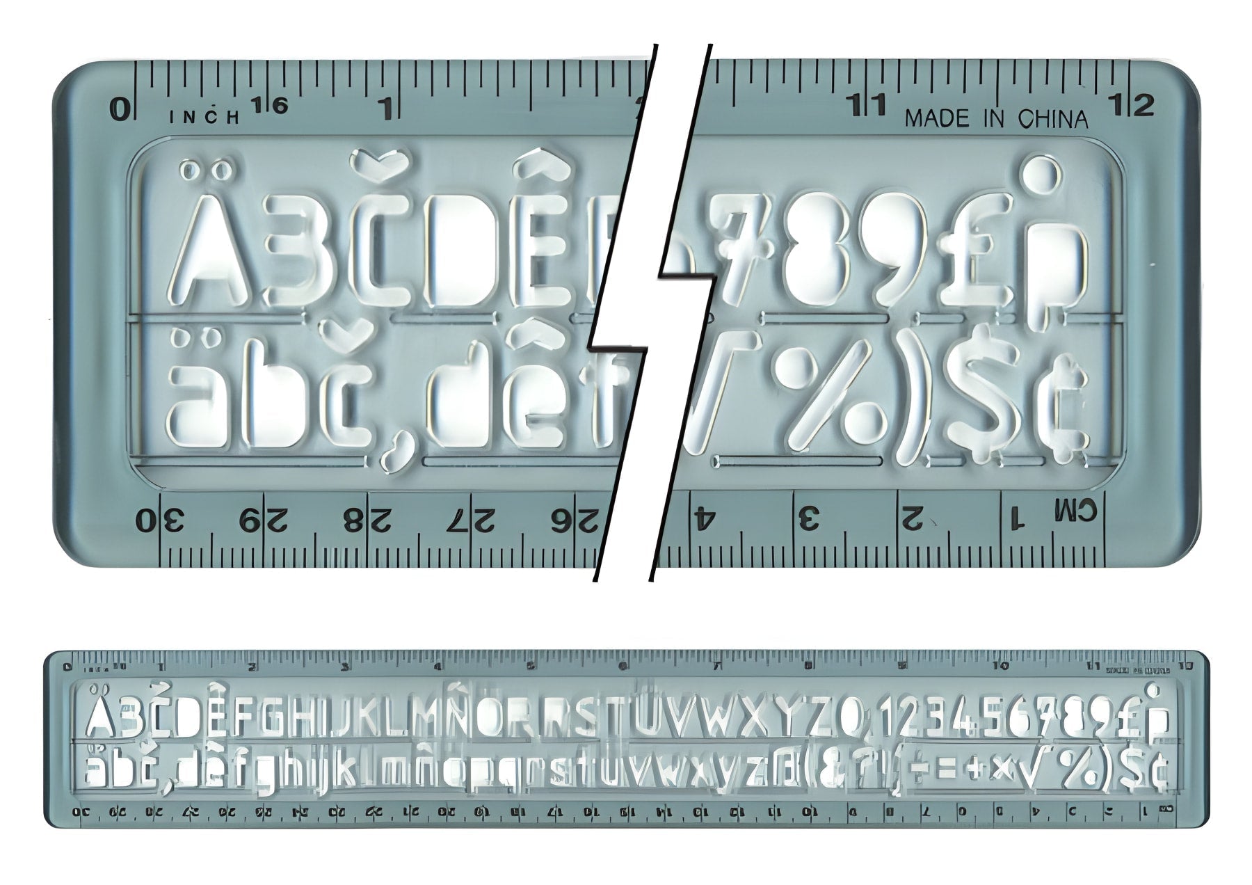Westcott Combo Lettering Guide Ruler,