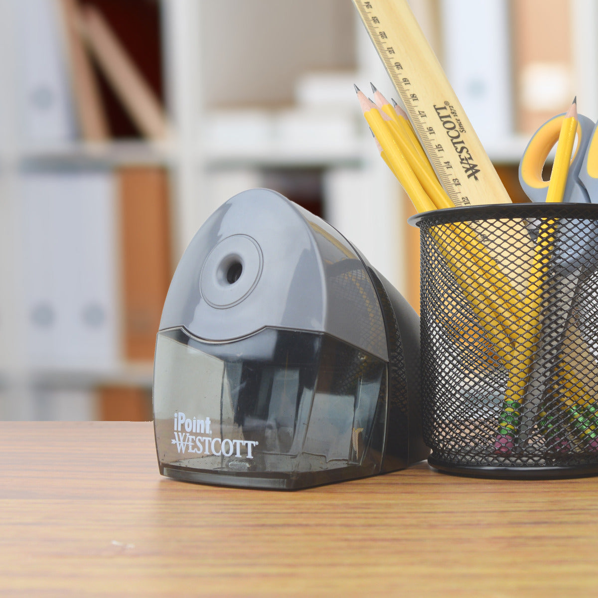 Westcott Compact Electric Single Hole Horizontal Pencil Sharpener (00407)