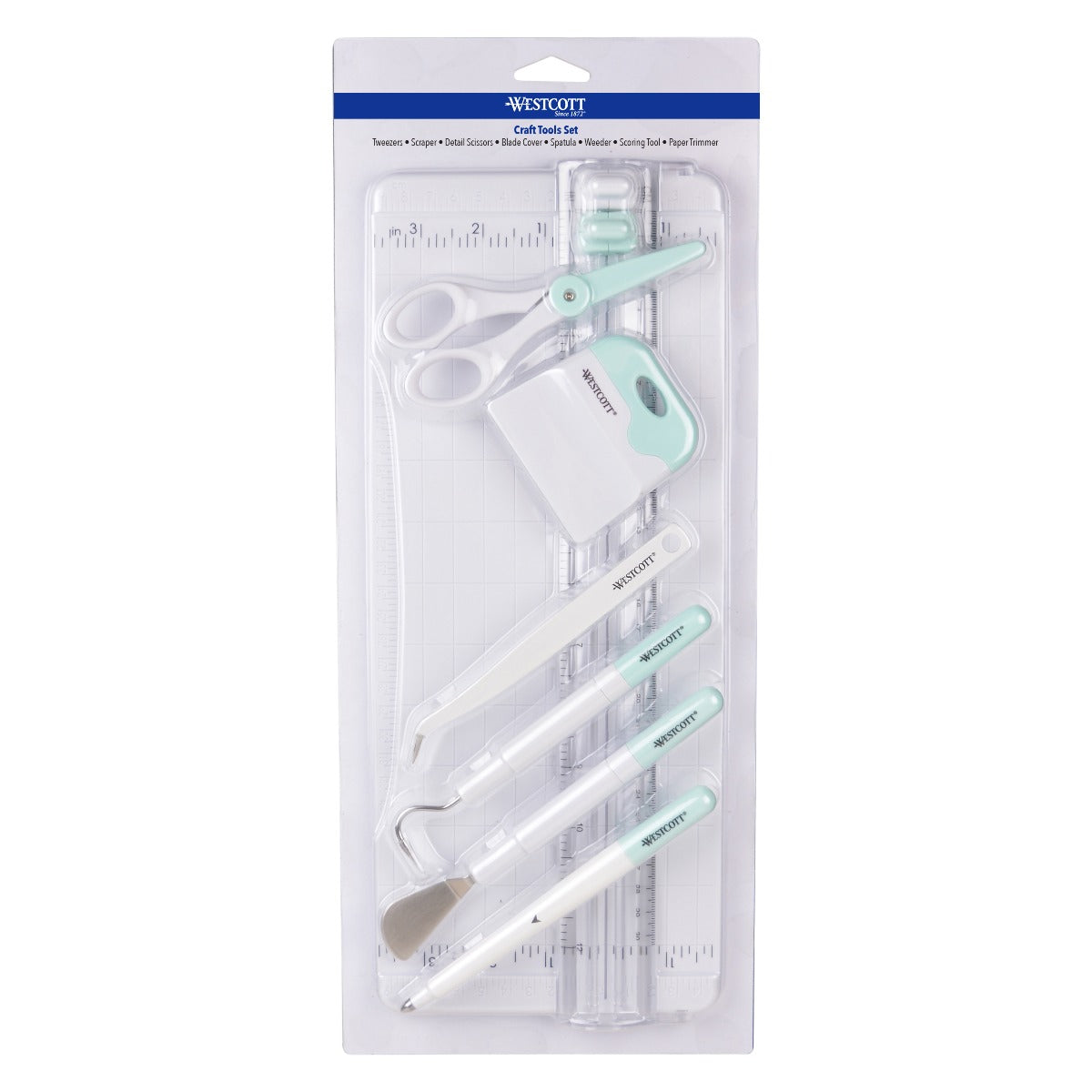 Westcott Die Cutting Craft Tools Set White/Blue 8-Piece (00500)