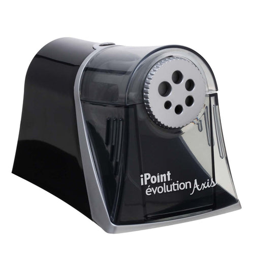 Westcott Electric iPoint Evolution Axis Heavy Duty Pencil Sharpener Black and Silver (15509)